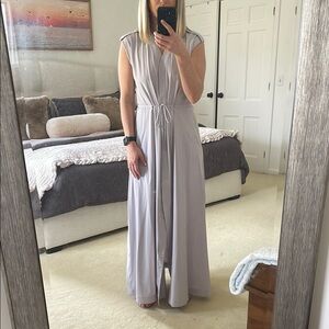 Elegant Gray Maxi Dress